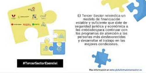 Logo del Tercer sector con una llamada de diálogo al Gobierno