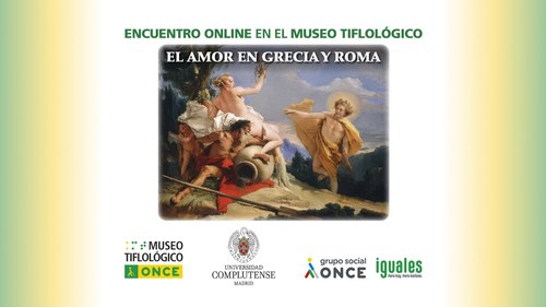 Cartel de los encuentros online Amor en el Museo Tiflológico