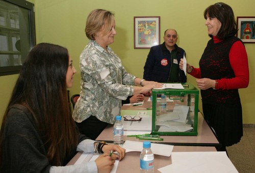 Mesa electoral en las últimas elecciones sindicales