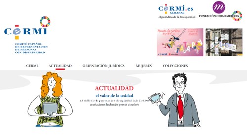 Pantallazo de la Web del CERMI