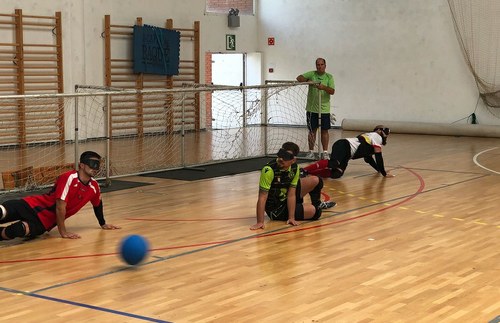 Entrenamiento de la selección masculina de goalball