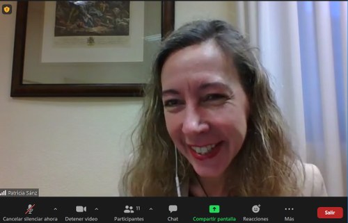 Patricia Sanz durante su intervención en el pleno del Observatorio
