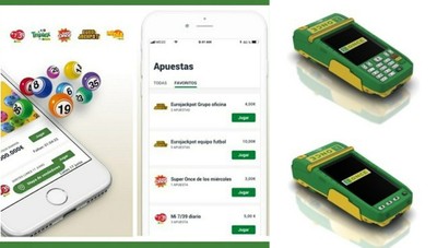 A la izd. nueva app "Mi vendedor ONCE" y a la derecha imagen con la evolución de los TPV