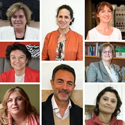 De izda a dcha y de arriba a abajo: Teresa Palahí, Ana Peláez, Isabel Caballero, Soledad Murillo, Miguel Lorente, Marta Valencia, Beatriz Carrillo y Laura Seara. 