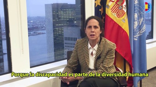 Fotograma del vídeo promocional de la candidatura de Ana Peláez para si ingreso en la CEDAW 