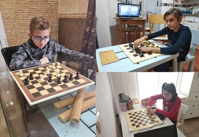 Varios de los pequeños participantes en la actividad 