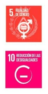 Collage con la imagen del ODS 5 y ODS 10