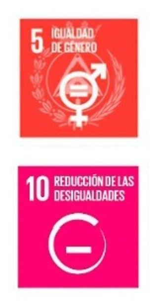 Collage con la imagen del ODS 5 y ODS 10