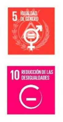 Collage con la imagen del ODS 5 y ODS 10