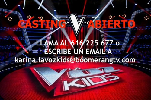 Cartel del casting de La Voz Kids