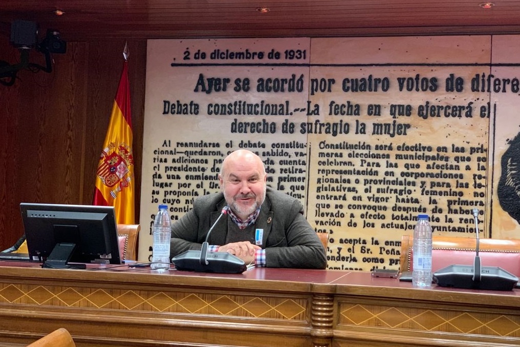 Luis Cayo Pérez durante su comparecencia en el Senado