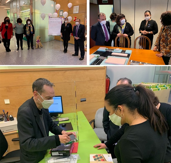 Otros momentos de la visita de la eurodiputada a la Territorial madrileña