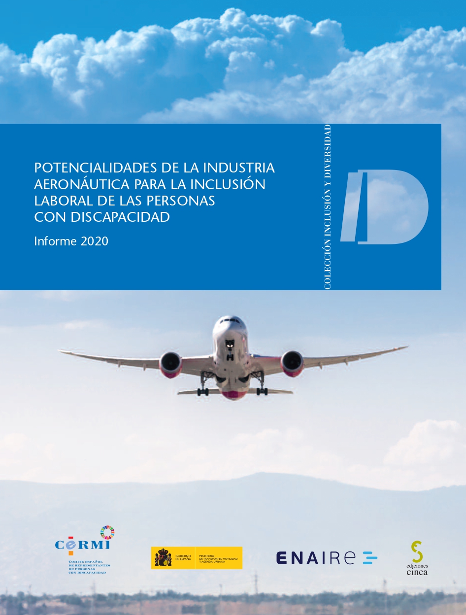 Portada del libro “Potencialidades de la industria aeronáutica para la inclusión laboral de las personas con discapacidad”
