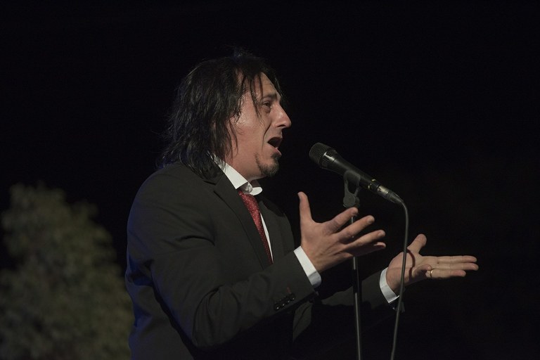 Antonio Mejías actuando (Foto Toni Blanco)