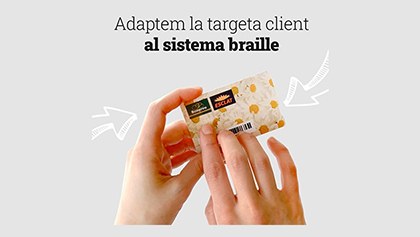 Imagen de la tarjeta Bonpreu y Esclat  en braille