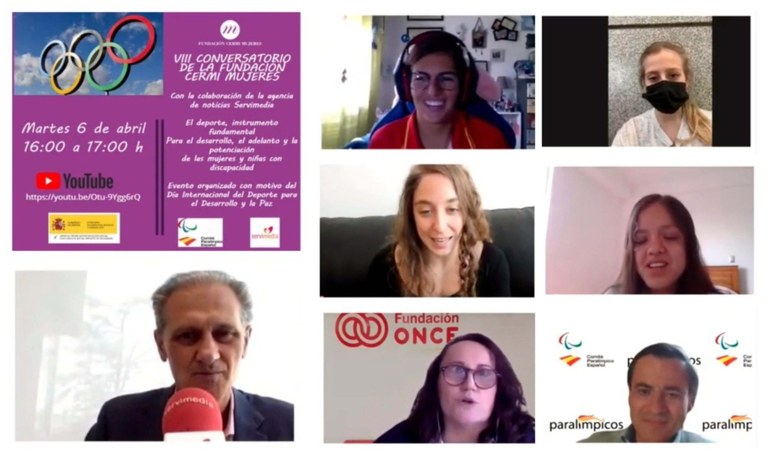 Collage participantes conversatorio FCM Deporte