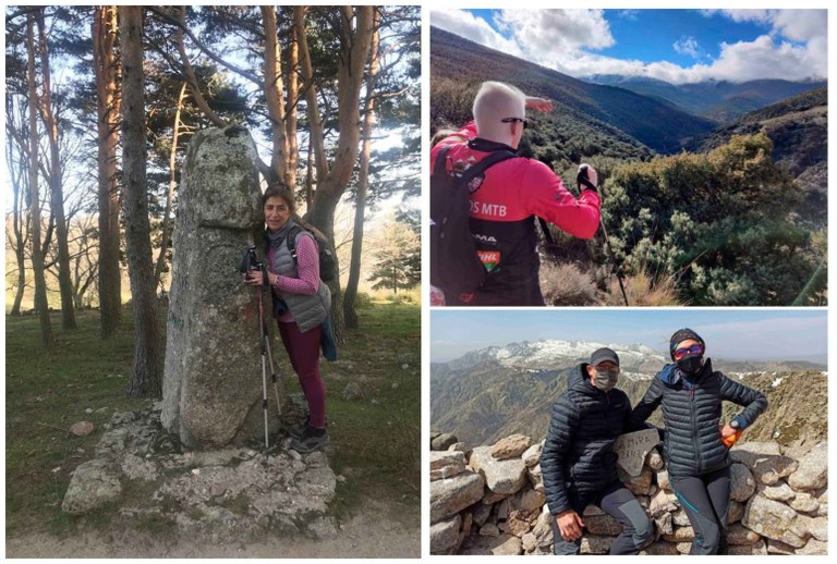 Collage con varios de los participantes en el reto del Everest