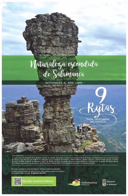 Cartel de las nueve rutas guiadas por Salamanca