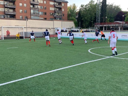 Partido de fútbol entre la selección española y la francesa