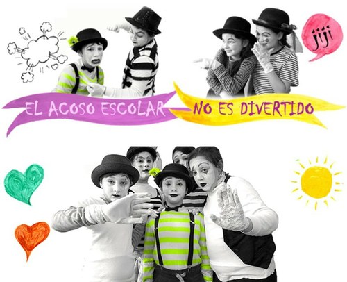 Imágenes alusivas a lo que es el acoso escolar 