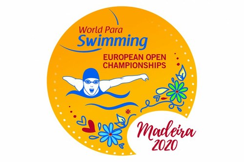 Diapositiva cartel del Campeonato de Europa de Natación en Madeira