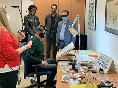 Visita de las autoridades públicas y de la ONCE a la nueva sala de rehabilitación