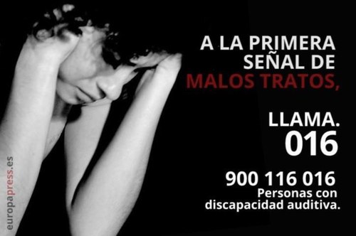 Diapositiva con información del 016 para mujeres sordas 