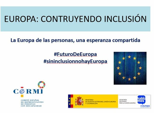 Diapositiva de la campaña europea del CERMI