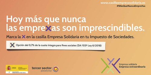 Diapositiva web de la campaña EmpreXas Solidarias