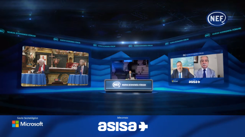Momento de la intervención de Carballeda en el Forum de Nueva Economía