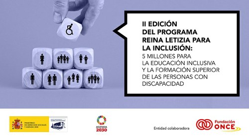 Diapositiva cartel de la II edición del Programa de Ayudas ‘Reina Letizia para la Inclusión’ 