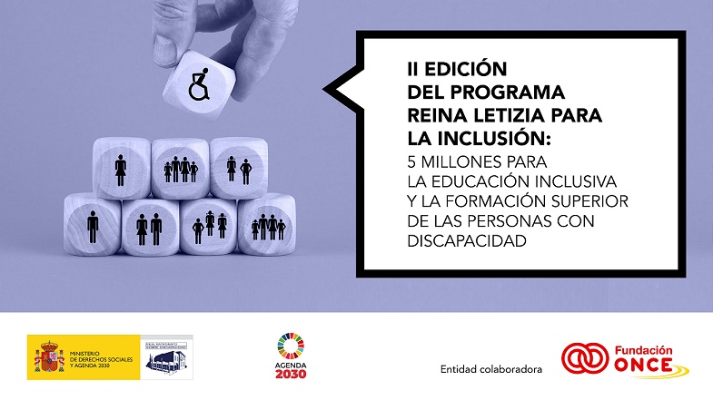 Diapositiva cartel de la II edición del Programa de Ayudas ‘Reina Letizia para la Inclusión’ 