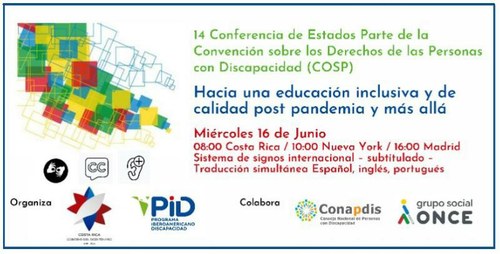 Diapositiva cartel del seminario sobre educación inclusiva