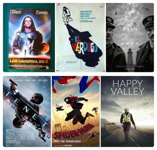 Collage con los carteles de varias de las películas