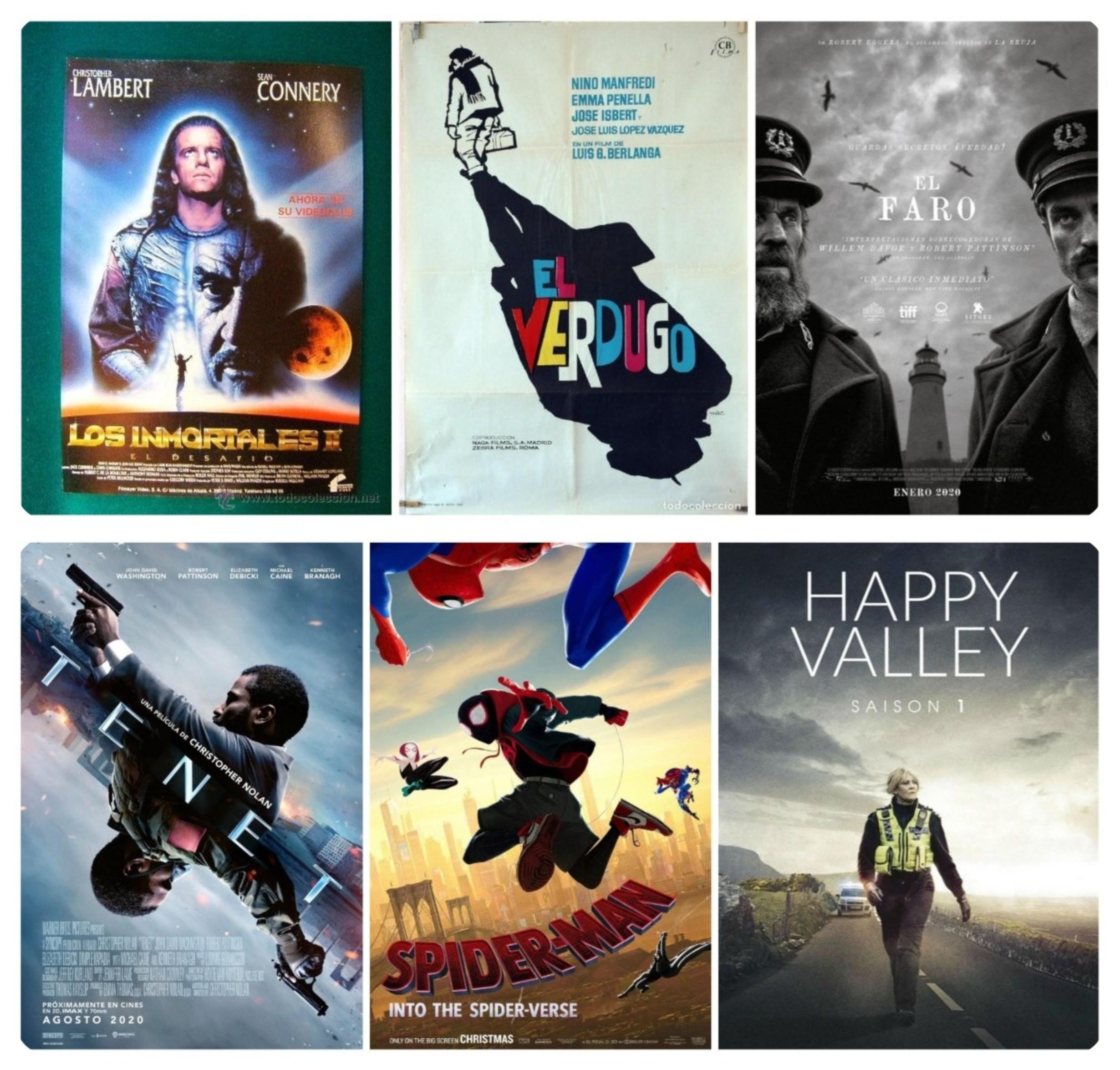Collage con los carteles de varias de las películas