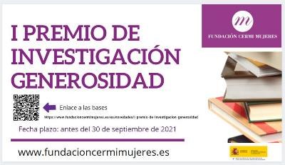 Cartel del I Premio de Investigación Generosidad
