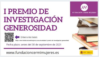 Cartel del I Premio de Investigación Generosidad