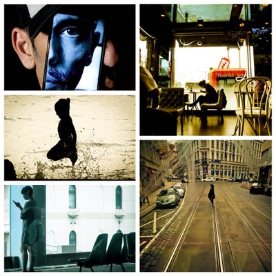 Collage con fotografías de Víctor Meliveo