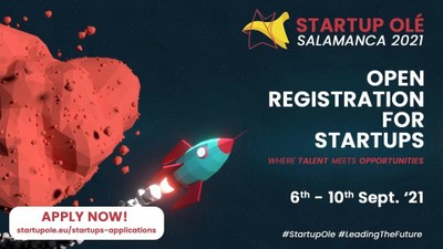 Diapositiva de la edición 2021 de la Startup Olé