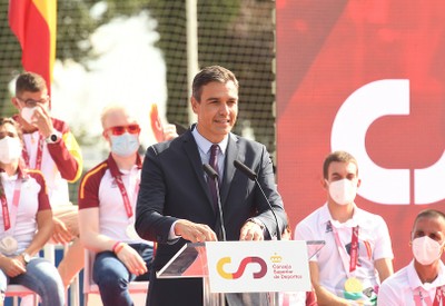 Pedro Sánchez durante su intervención