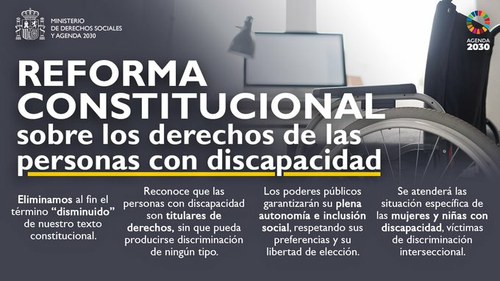 Diapositiva explicativa de los cambios del artículo 49 de La Constitución