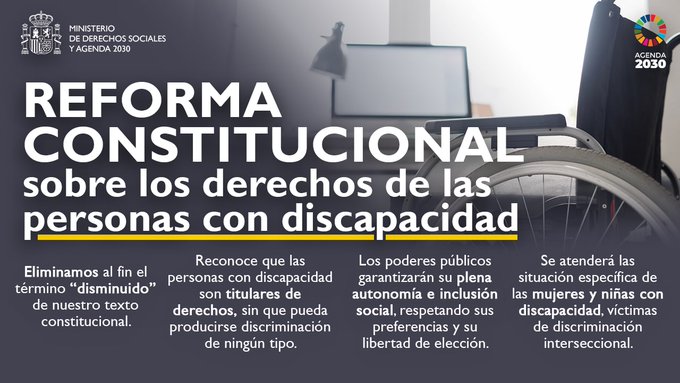 Diapositiva explicativa de los cambios del artículo 49 de La Constitución