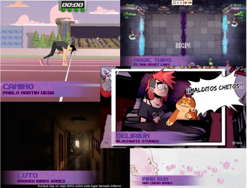 Diapositivas de los 5 juegos seleccionados