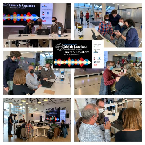 Collage con las actividades realizadas durante la Carrera de Cascabeles