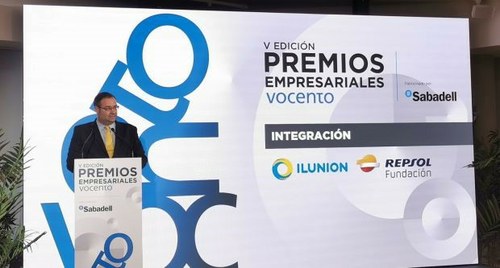 Pedro Antonio Martín recogiendo el galardón