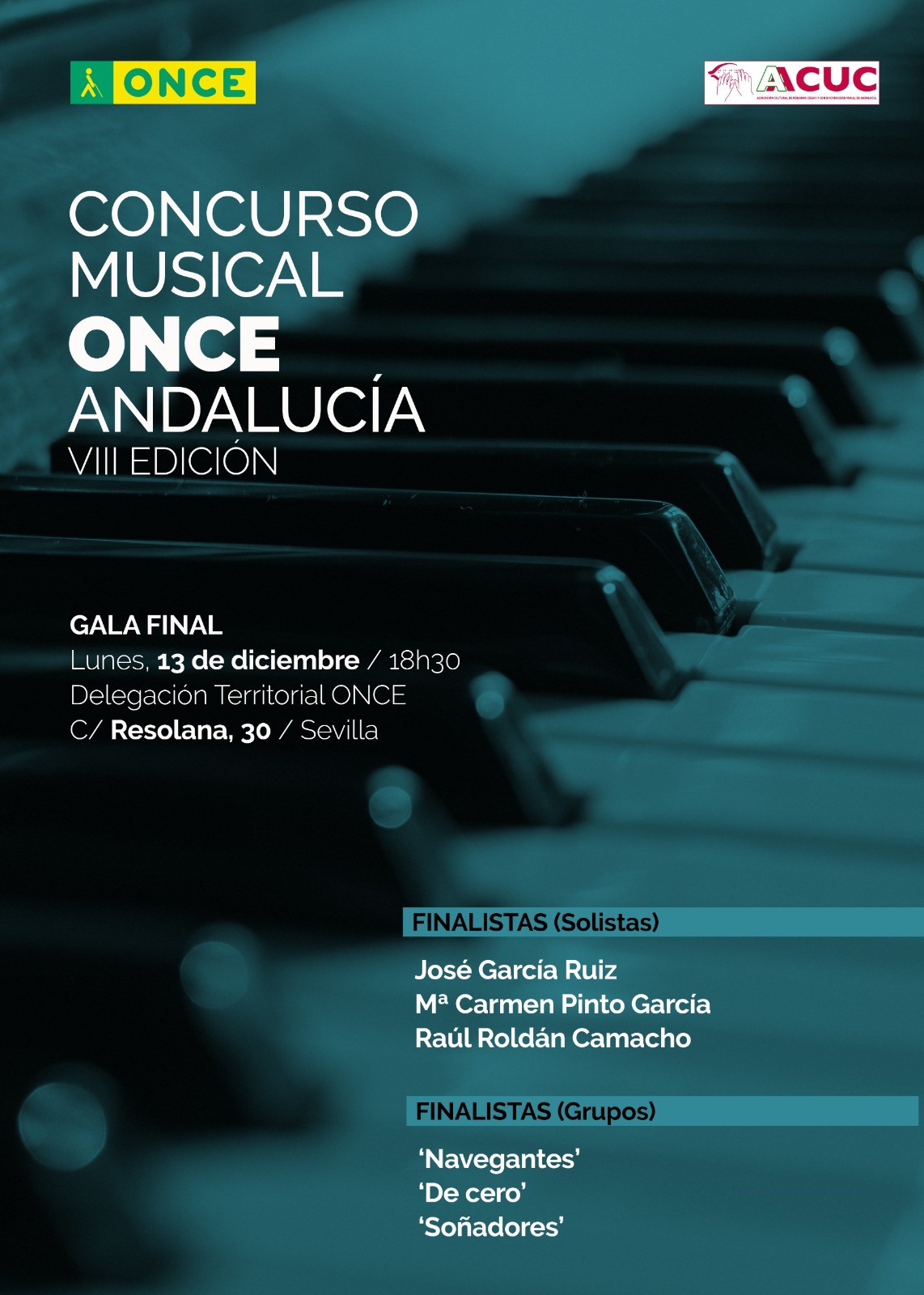 Cartel VIII Concurso Musical ONCE