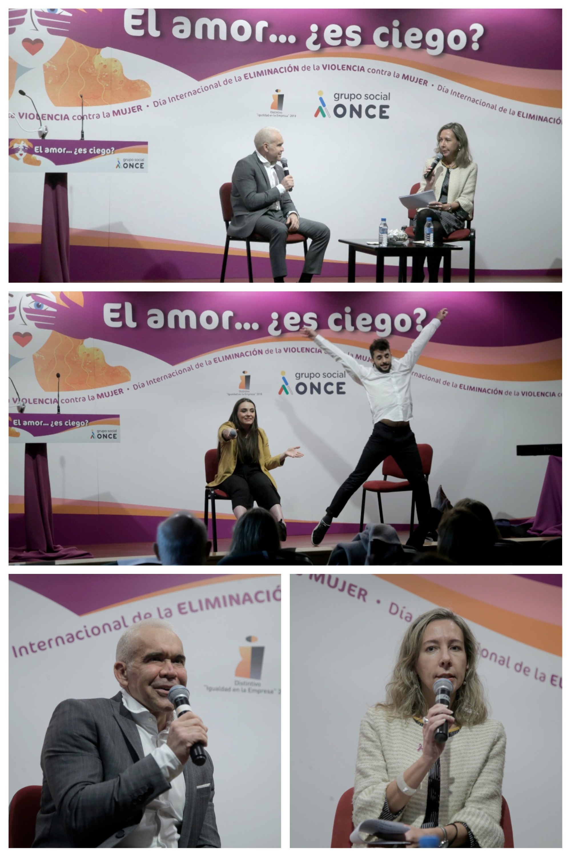 Collage con varios momentos del acto institucional