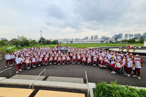 Foto del equipo paralímpico en Tokio 2020