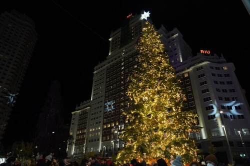 Gran árbol de Navidad de la Plaza de España