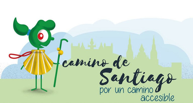 Logo de la Peregrina del Camino de Santiago Francés Accesible